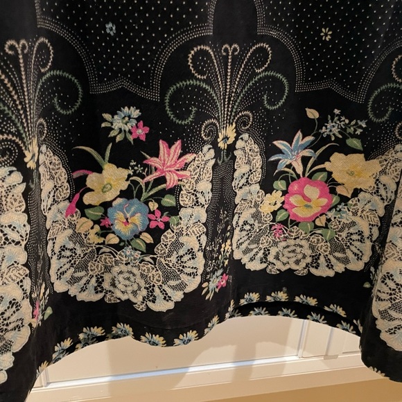 Free People A Line Dress Black Polka Dot Floral- Small - Picture 7 of 10